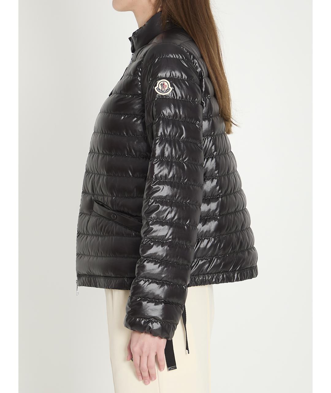 MONCLER Черный полиамидовый пуховик, фото 3