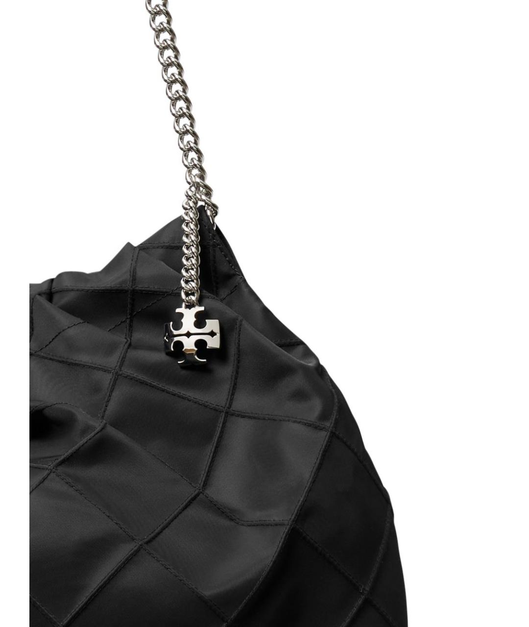 TORY BURCH Черная тканевая сумка тоут, фото 2