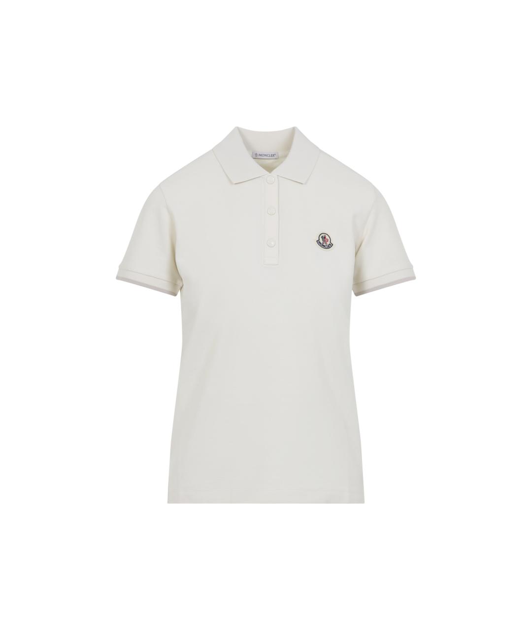 MONCLER Белая хлопковая футболка, фото 4