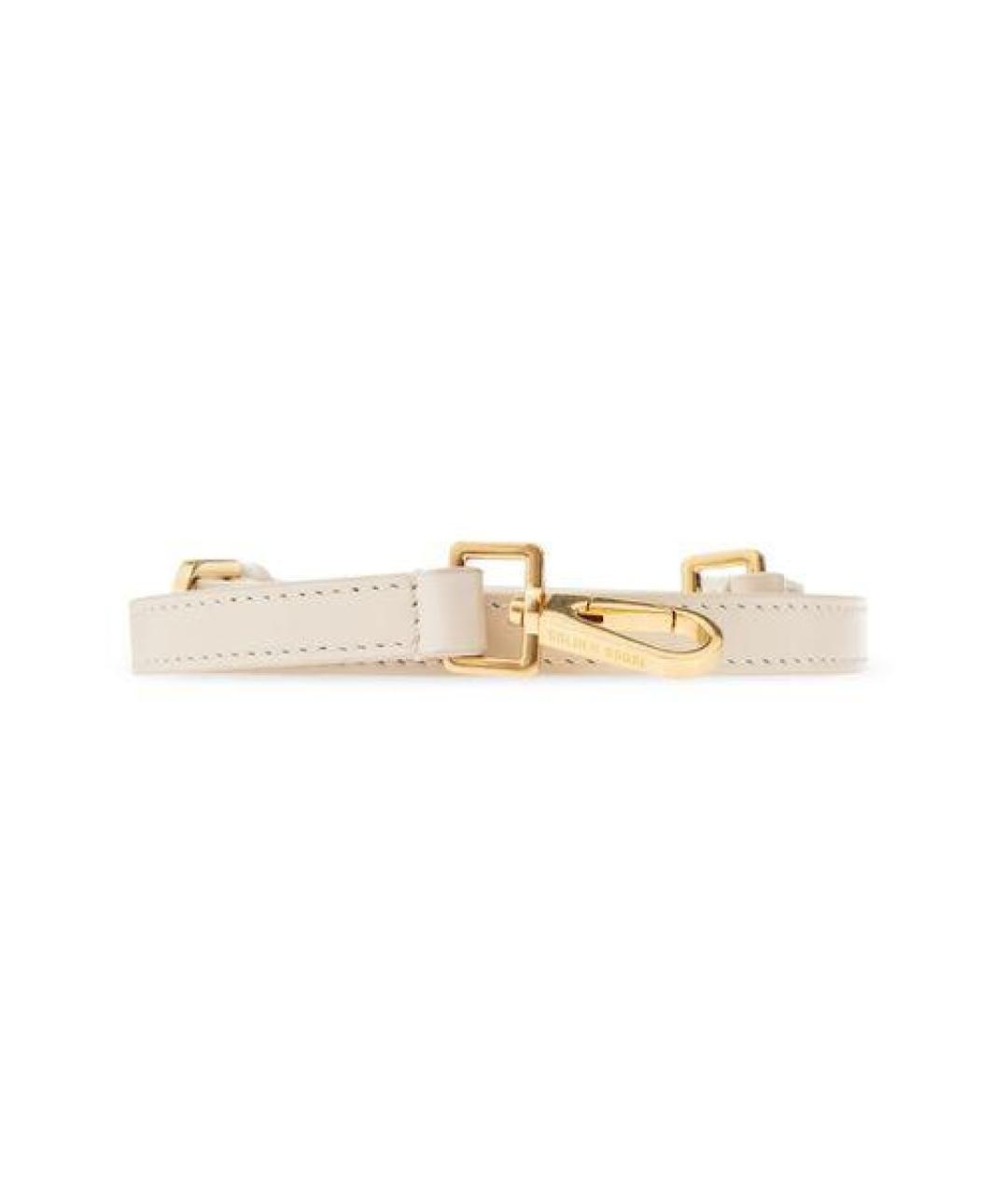 GOLDEN GOOSE DELUXE BRAND Белая кожаная сумка с короткими ручками, фото 5