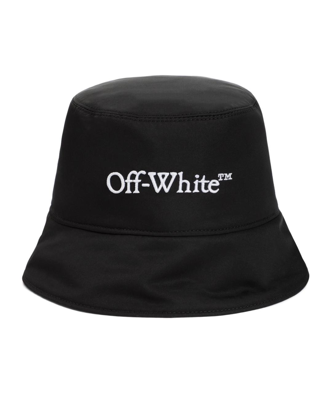 OFF-WHITE Черная синтетическая панама, фото 1