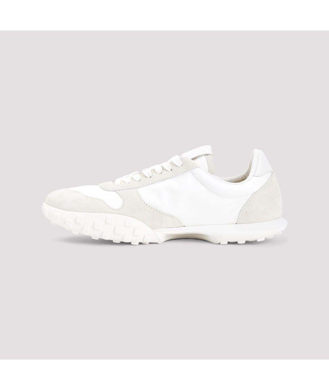 JIL SANDER Белые текстильные низкие кроссовки / кеды, фото 2