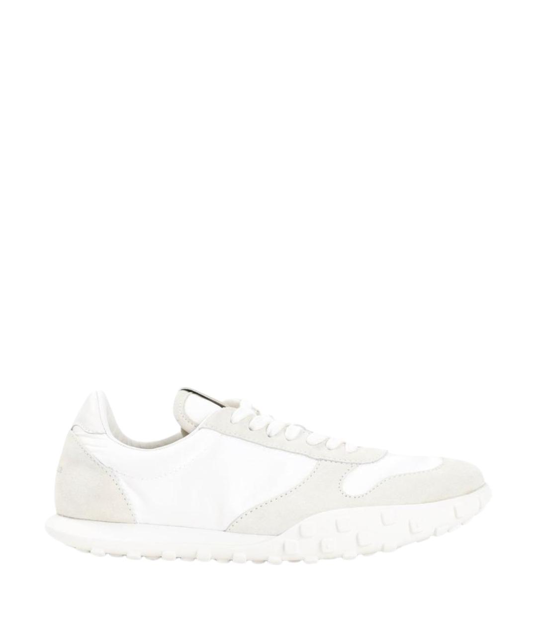 JIL SANDER Белые текстильные низкие кроссовки / кеды, фото 1