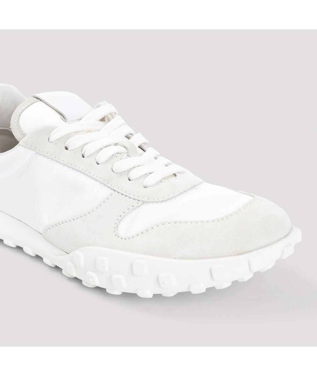 JIL SANDER Белые текстильные низкие кроссовки / кеды, фото 4