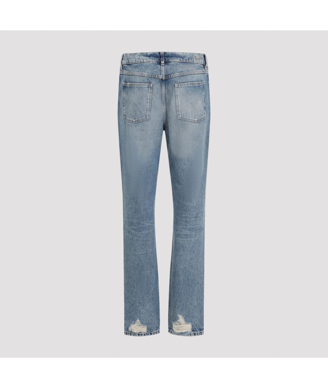 GIVENCHY Голубые хлопковые прямые джинсы, фото 2