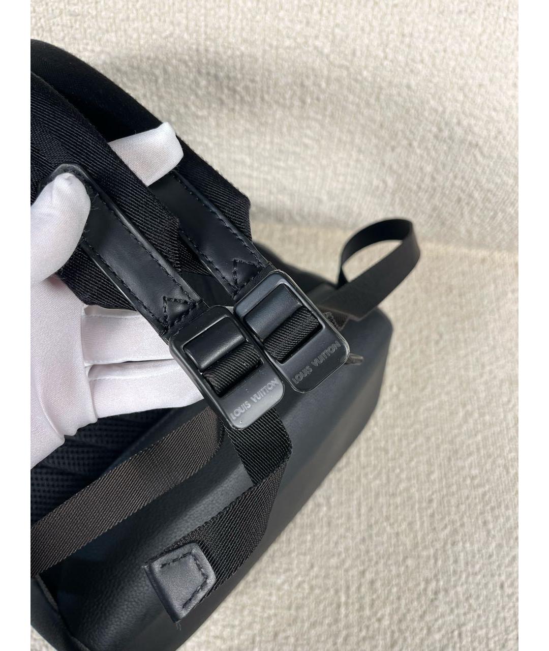 LOUIS VUITTON Черный кожаный рюкзак, фото 8