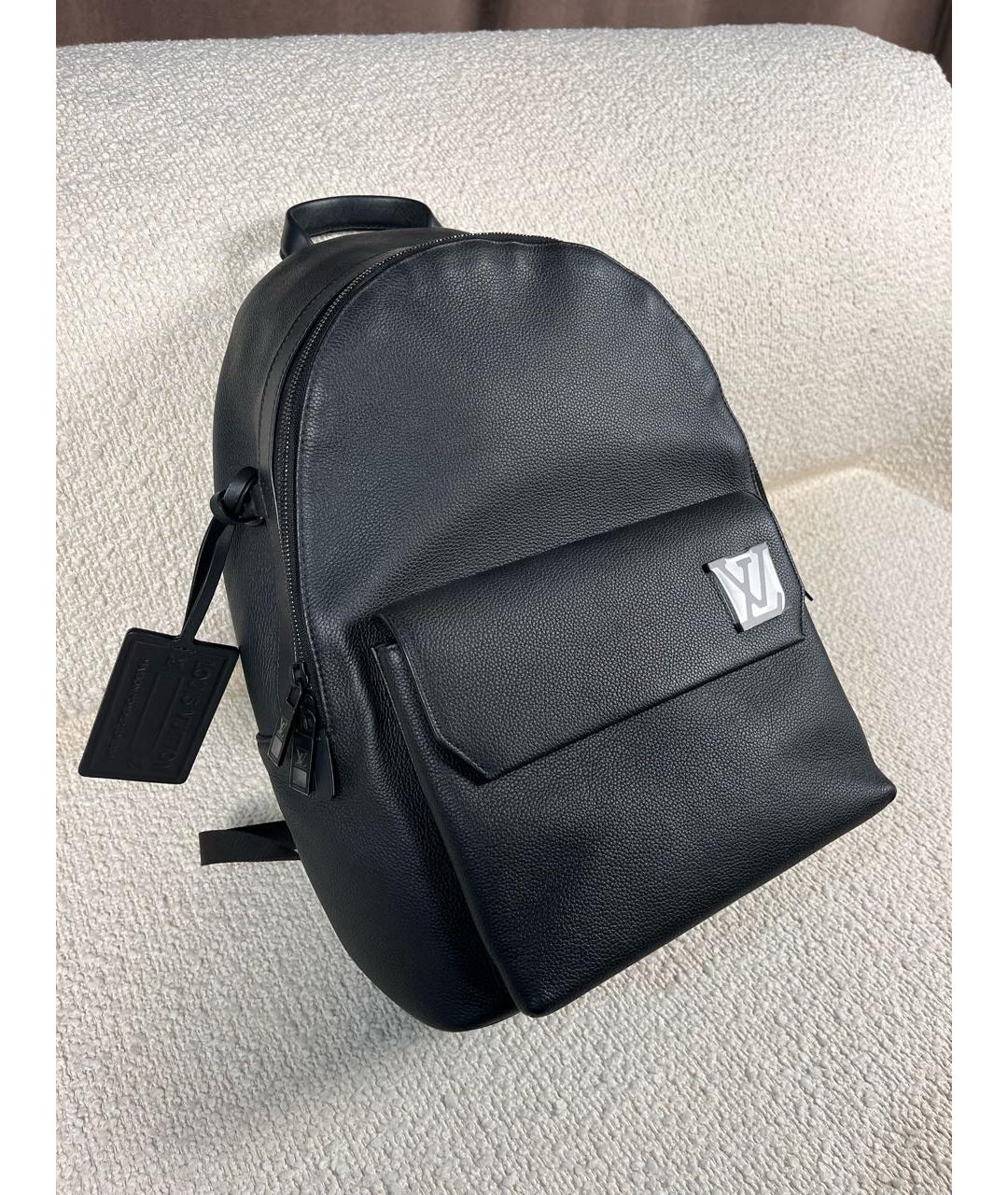 LOUIS VUITTON Черный кожаный рюкзак, фото 2