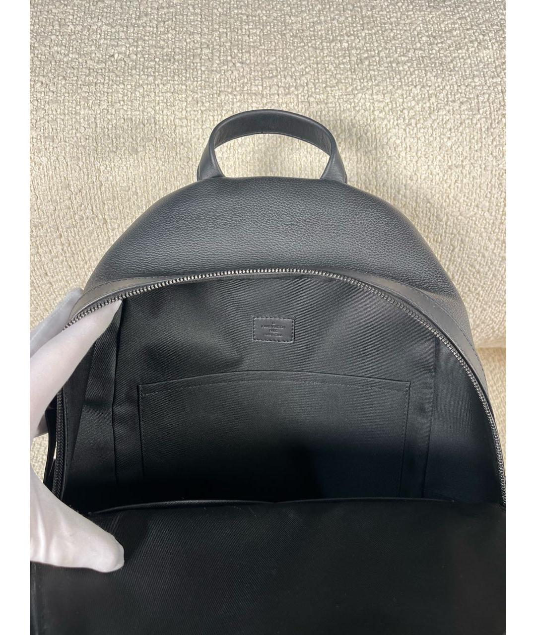 LOUIS VUITTON Черный кожаный рюкзак, фото 4