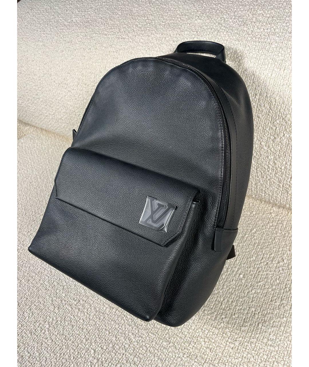 LOUIS VUITTON Черный кожаный рюкзак, фото 5