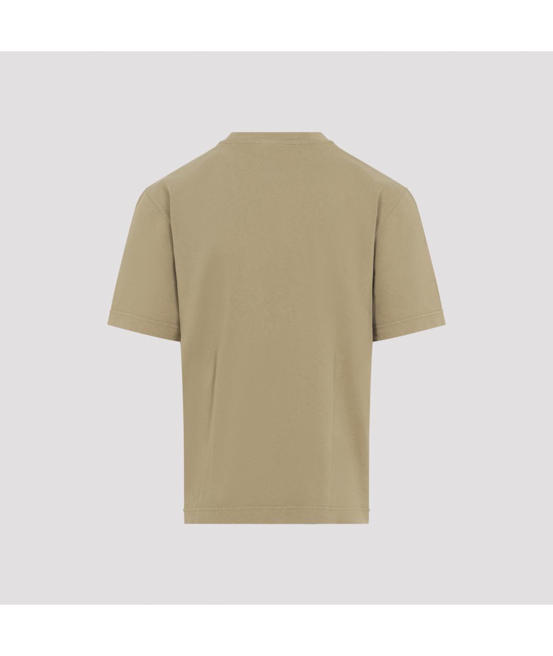 JACQUEMUS Коричневая хлопковая футболка, фото 2