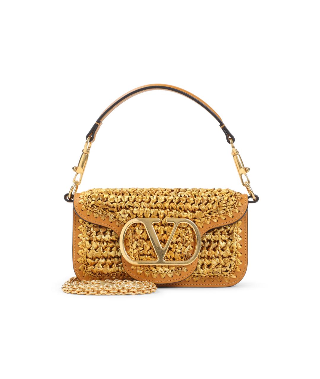 VALENTINO Бежевая пелетеная сумка через плечо, фото 1