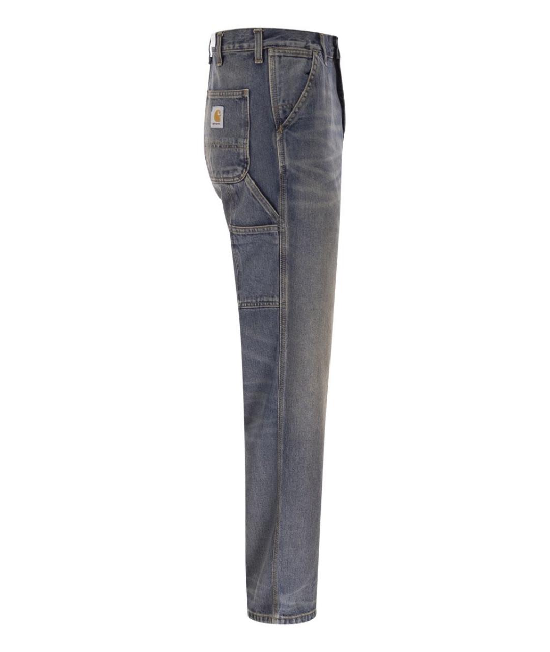 CARHARTT WIP Синие хлопковые прямые джинсы, фото 3