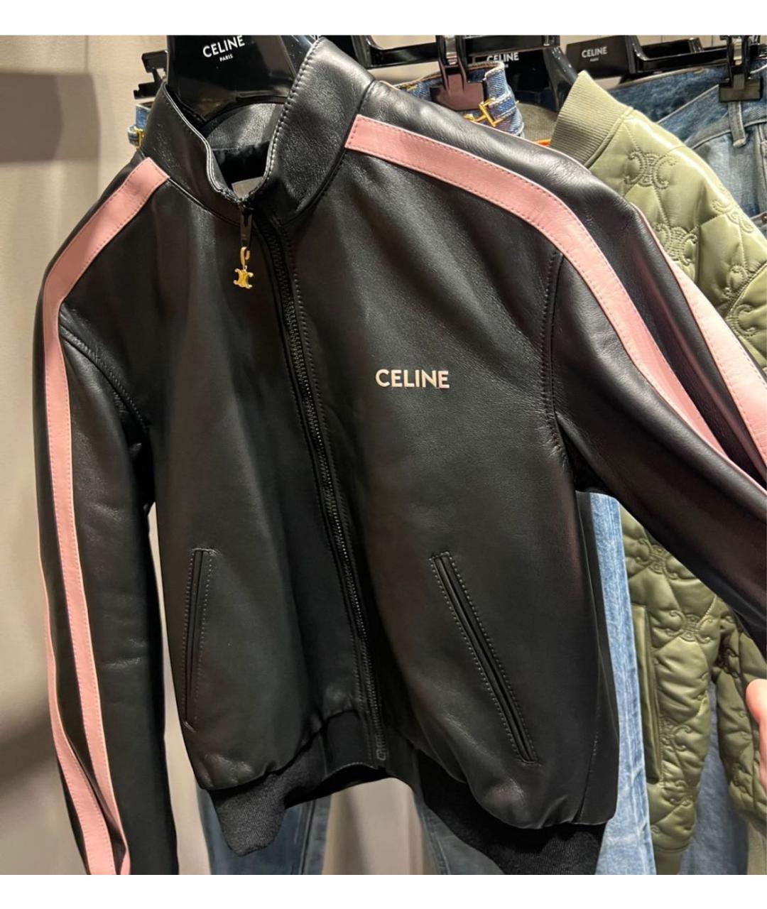 CELINE Черная кожаная куртка, фото 3