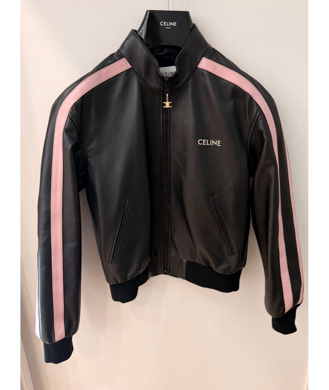 CELINE Черная кожаная куртка, фото 5