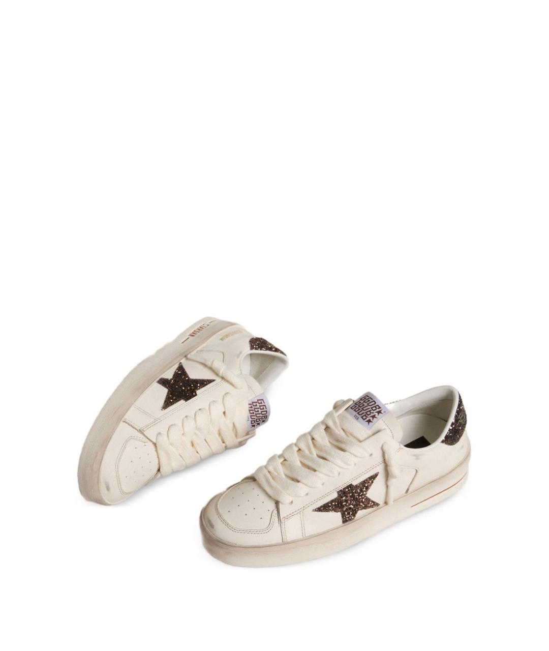 GOLDEN GOOSE DELUXE BRAND Белые кожаные кроссовки, фото 3