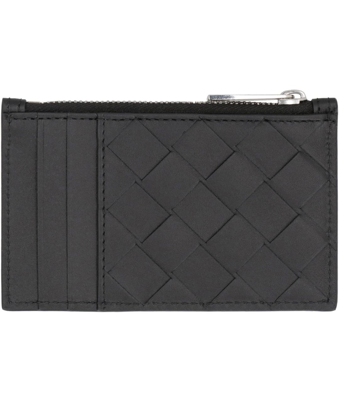 BOTTEGA VENETA Черный кожаный кошелек, фото 2