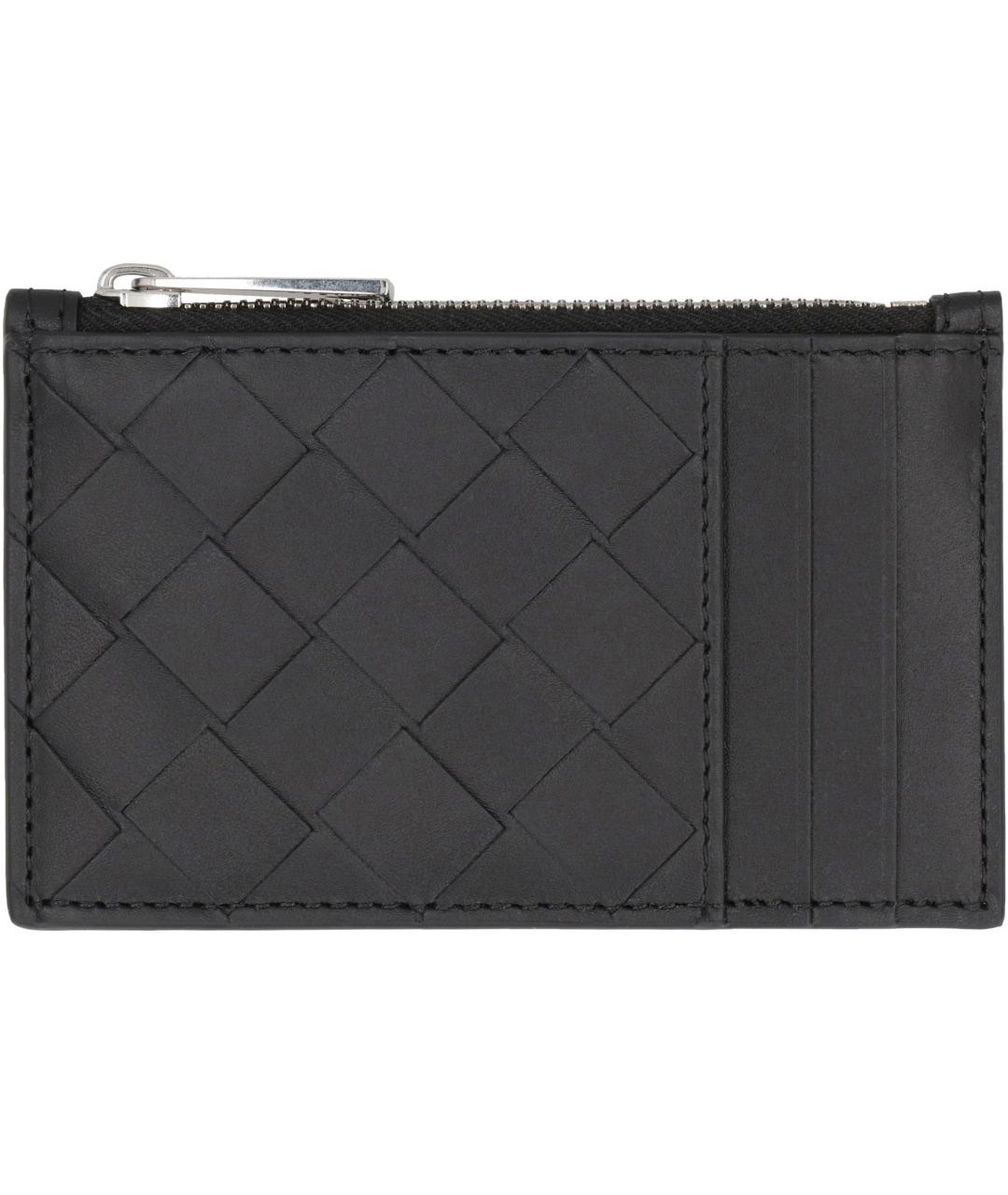 BOTTEGA VENETA Черный кожаный кошелек, фото 1