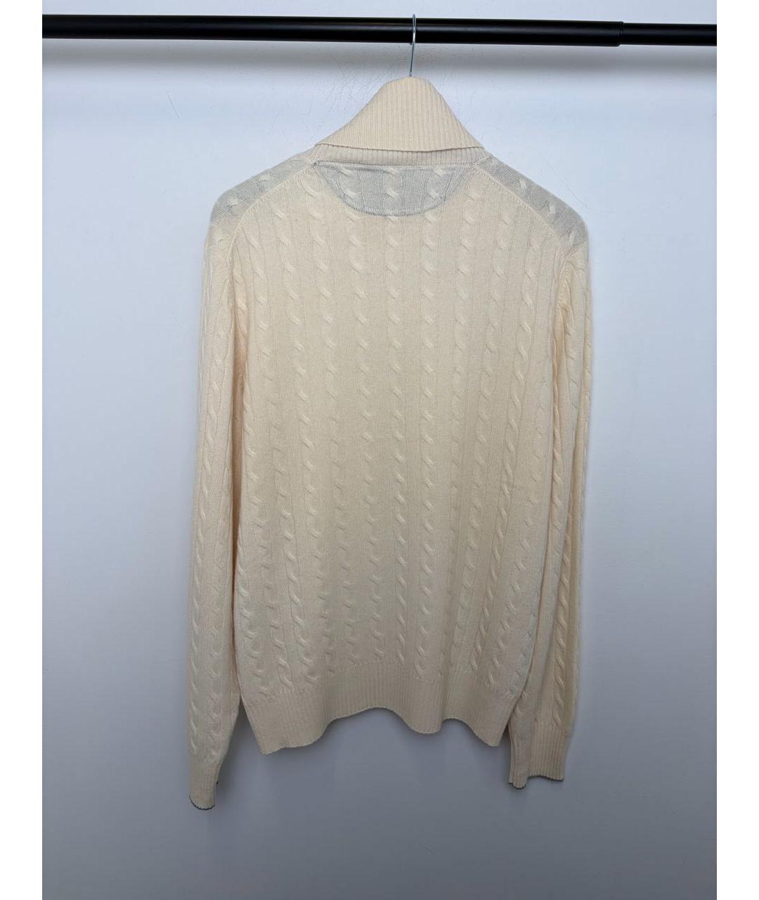 BRUNELLO CUCINELLI Бежевая кашемировая водолазка, фото 5