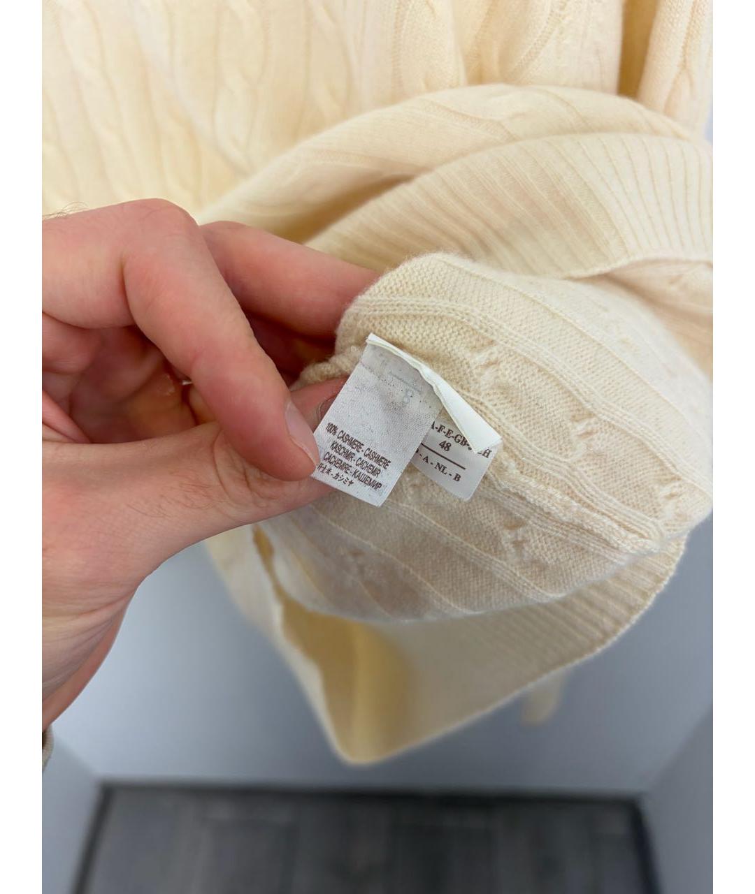 BRUNELLO CUCINELLI Бежевая кашемировая водолазка, фото 3