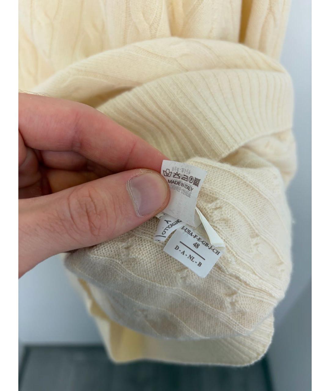 BRUNELLO CUCINELLI Бежевая кашемировая водолазка, фото 4
