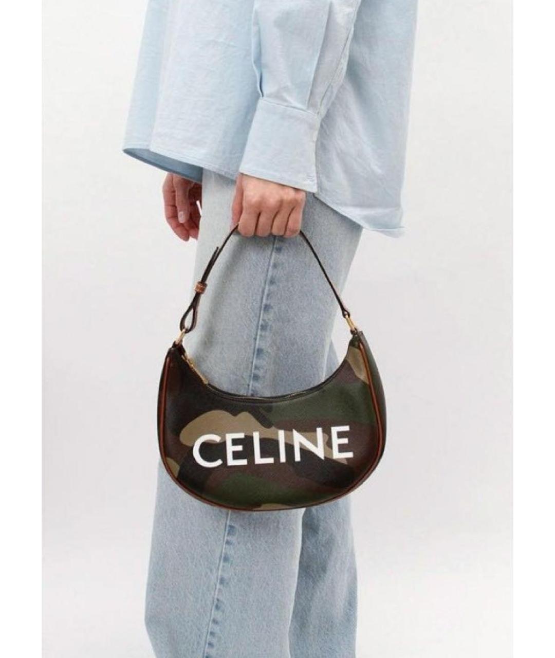 CELINE Кожаная сумка с короткими ручками, фото 6