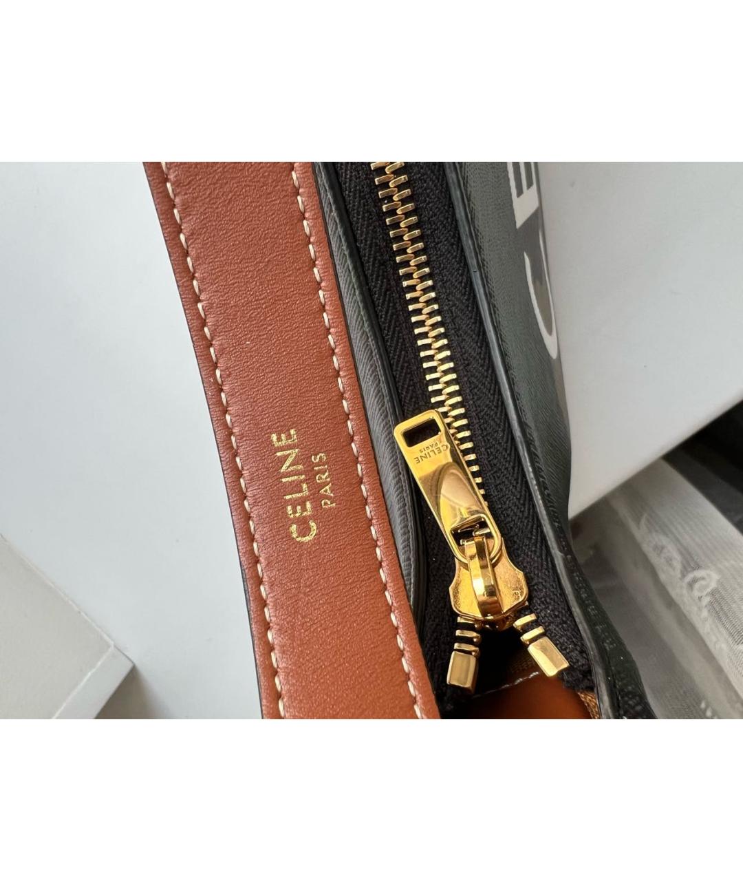 CELINE Кожаная сумка с короткими ручками, фото 3