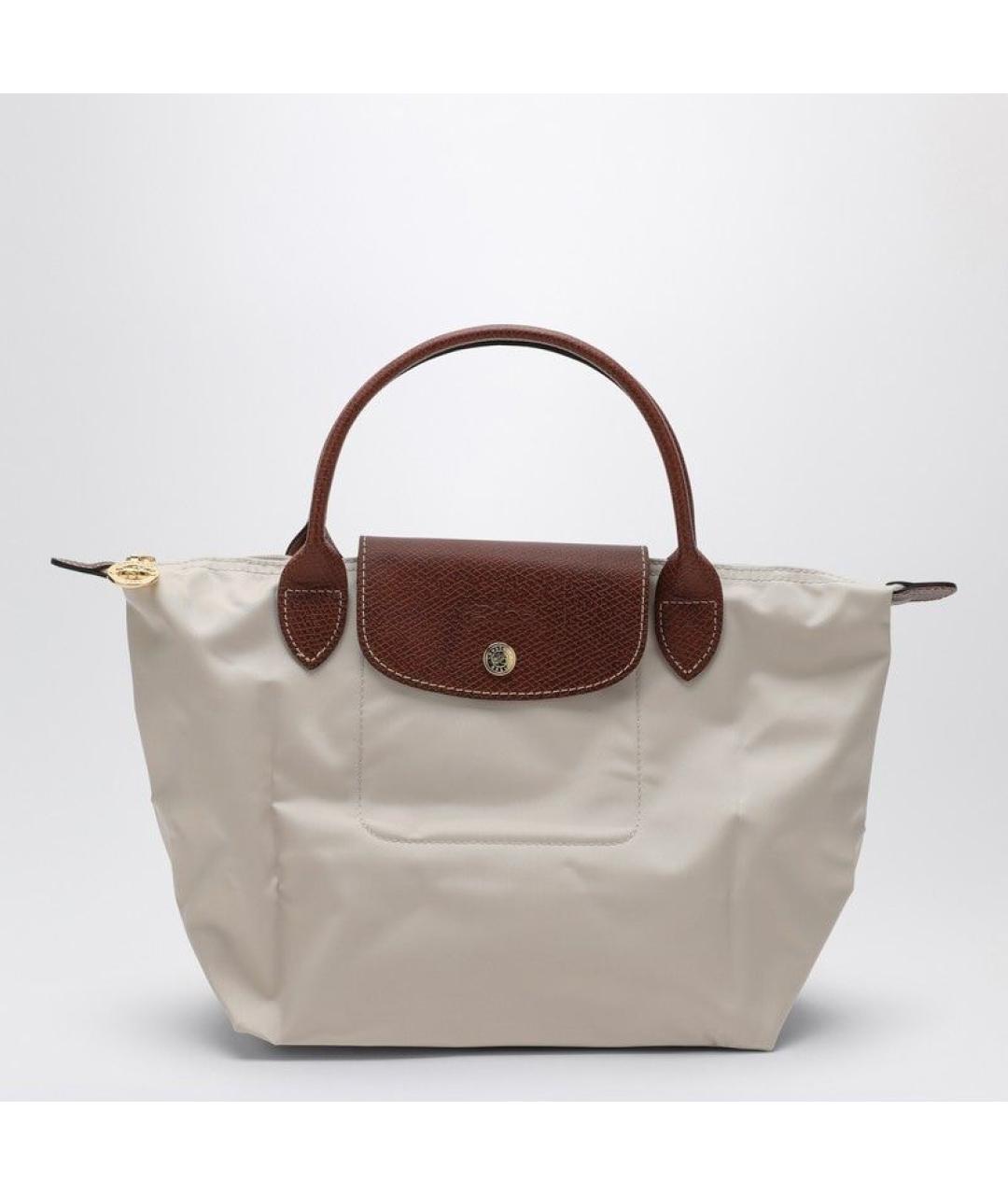 LONGCHAMP Бежевая синтетическая сумка тоут, фото 6