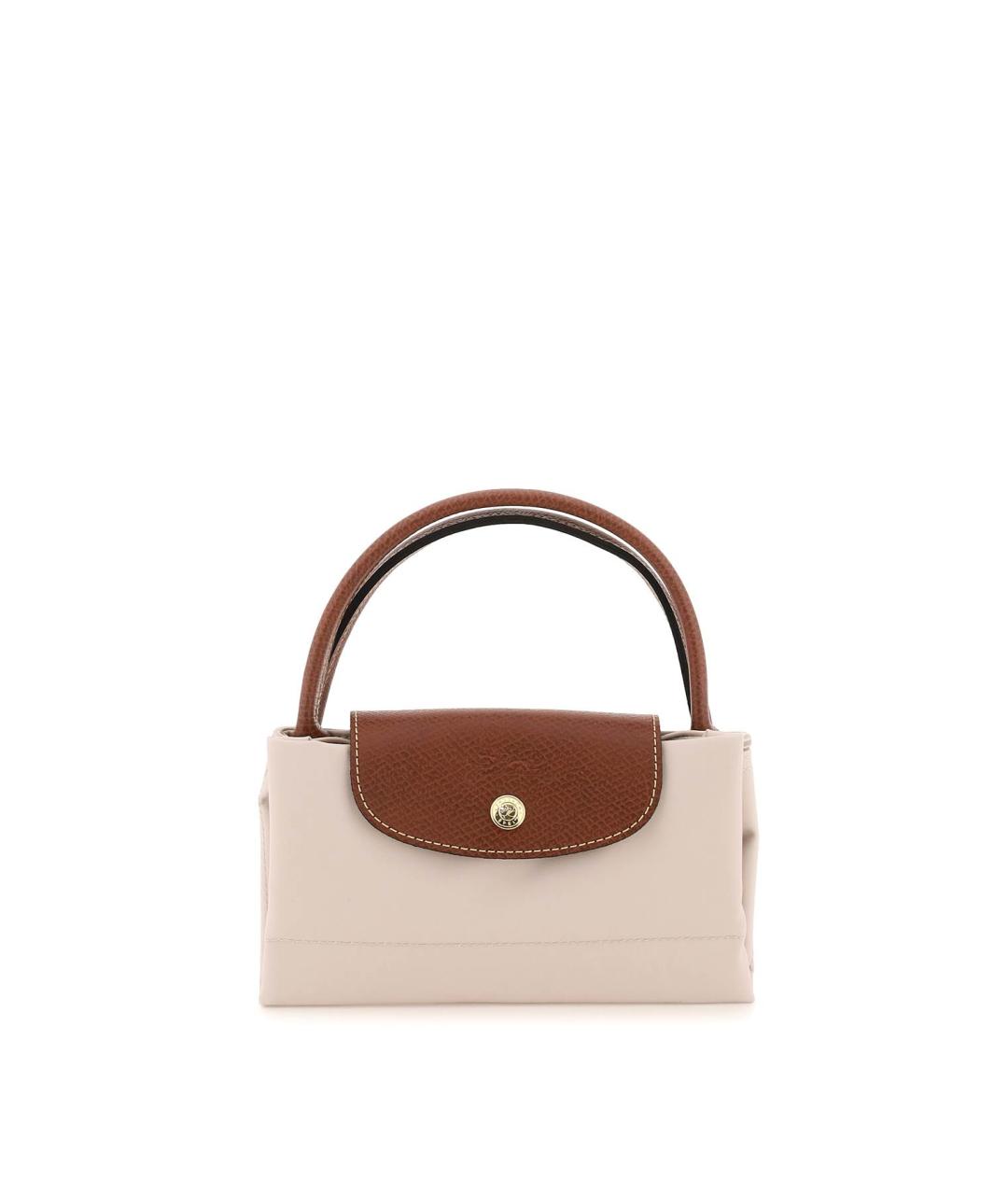 LONGCHAMP Бежевая синтетическая сумка тоут, фото 4