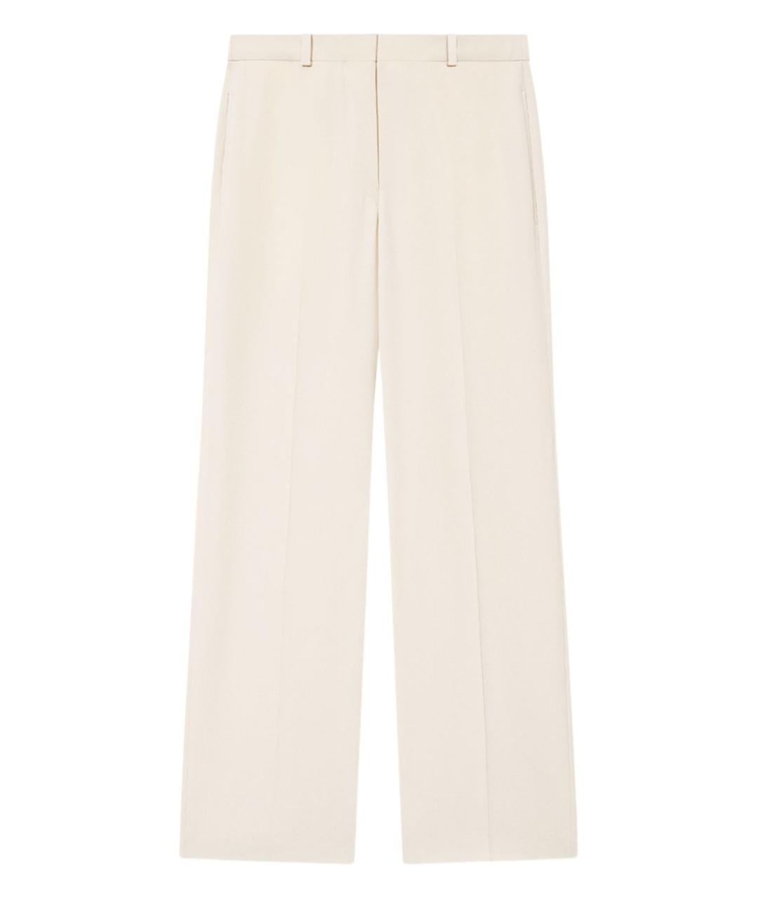 ISABEL MARANT Бежевые креповые прямые брюки, фото 1