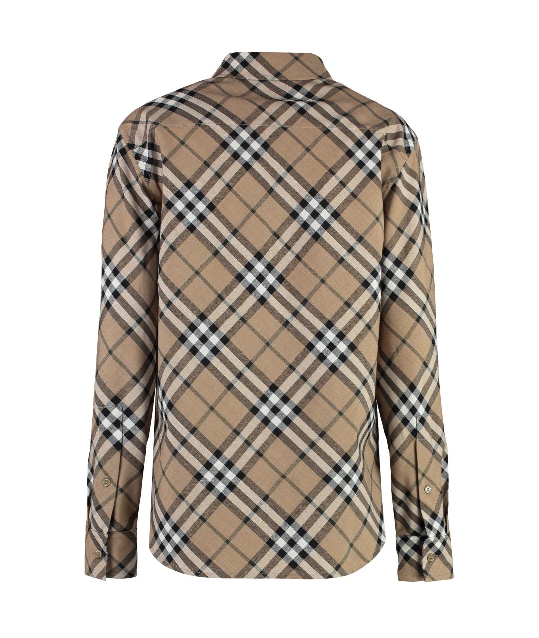 BURBERRY Бежевая хлопковая рубашка, фото 2