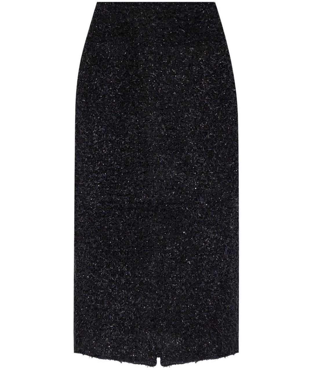BALENCIAGA Черная полиэстеровая юбка миди, фото 1