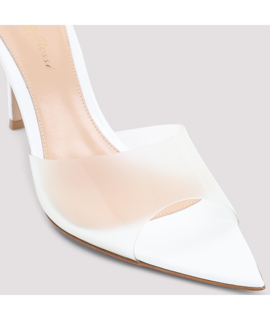 GIANVITO ROSSI Белые мюли, фото 5