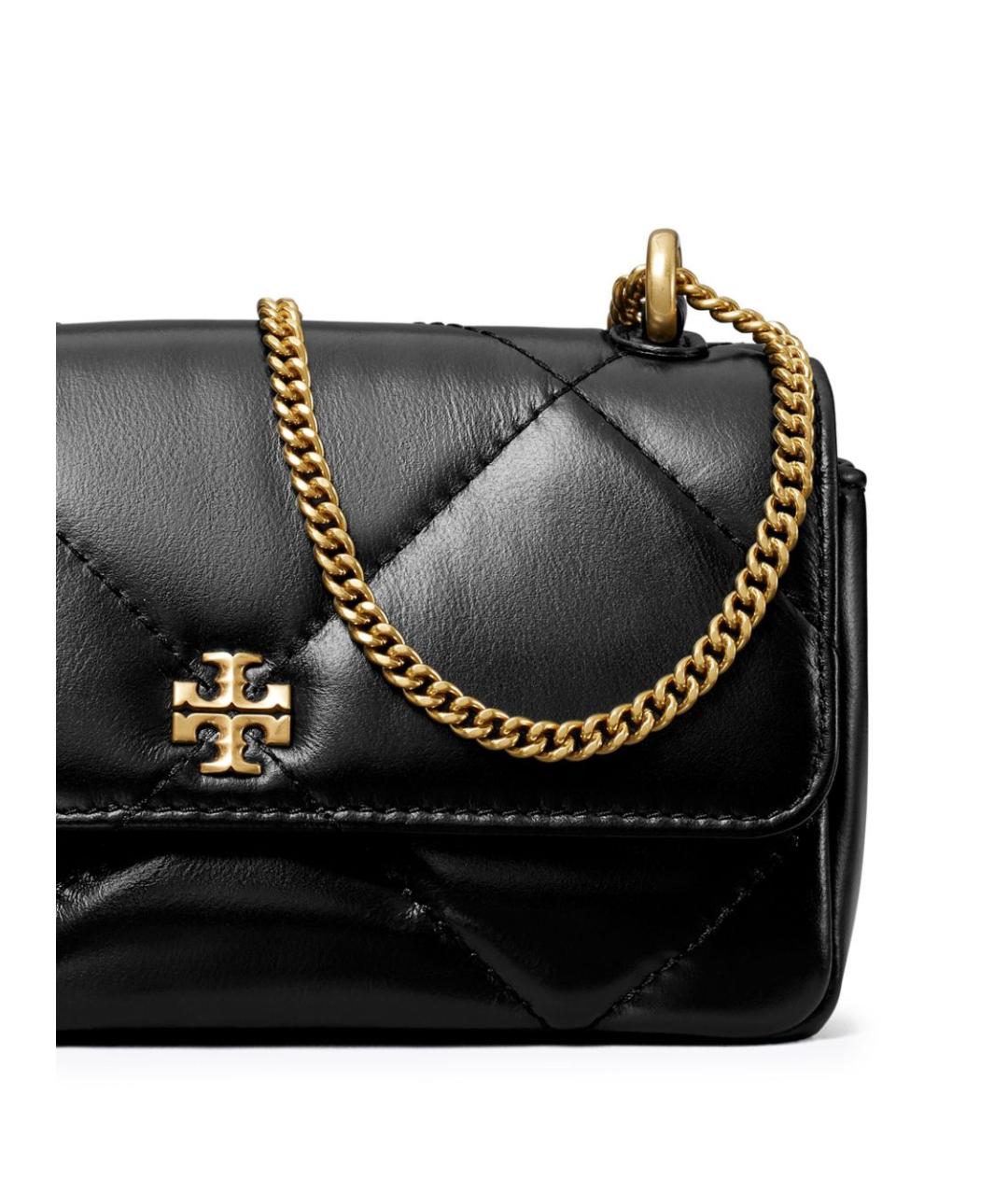 TORY BURCH Черная кожаная сумка через плечо, фото 3