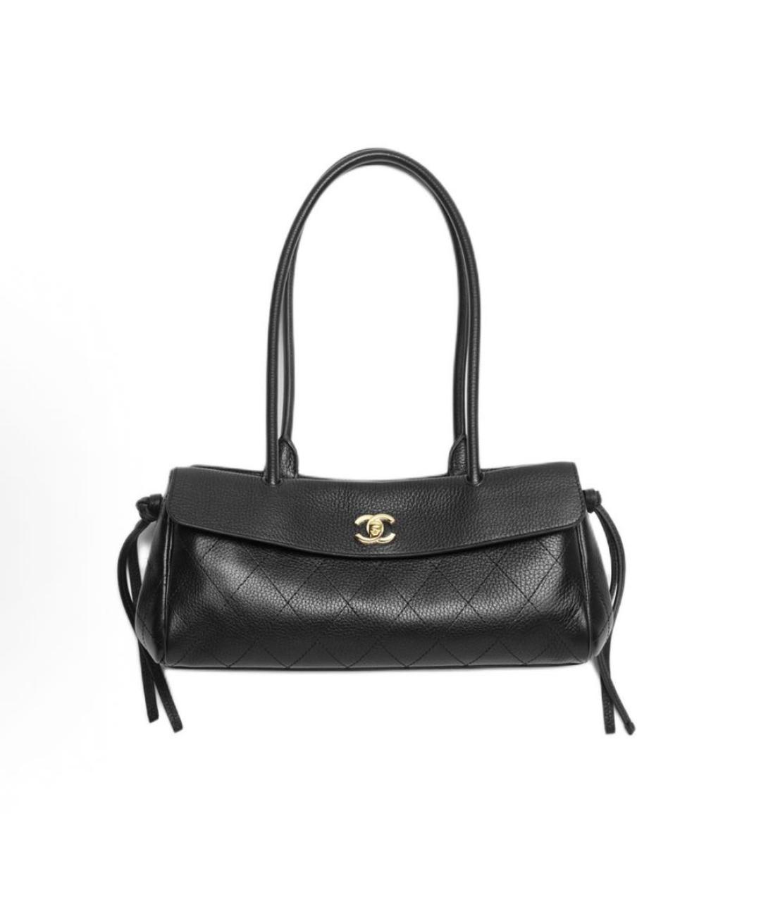 CHANEL Черная кожаная сумка через плечо, фото 9