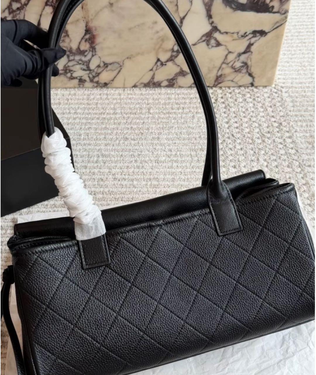 CHANEL Черная кожаная сумка через плечо, фото 7