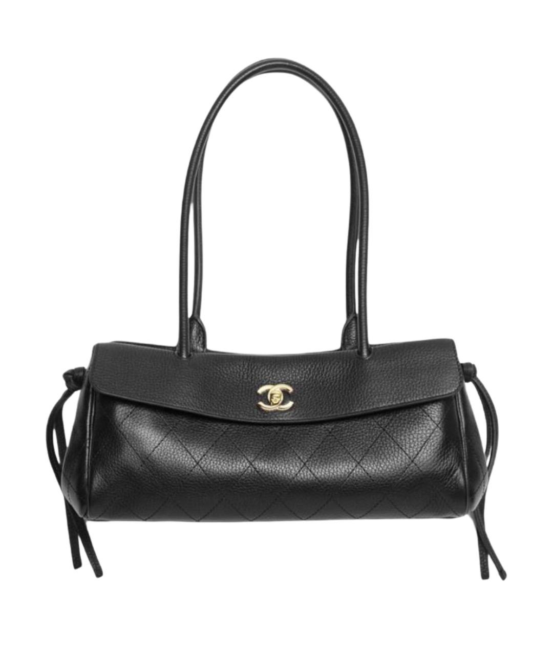 CHANEL Черная кожаная сумка через плечо, фото 1