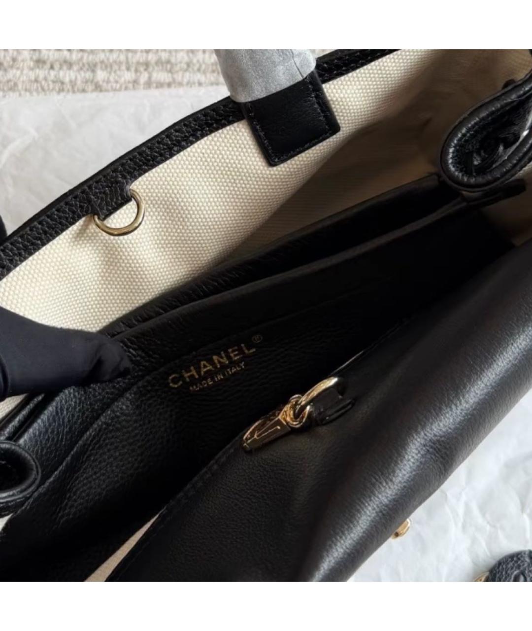 CHANEL Черная кожаная сумка через плечо, фото 6