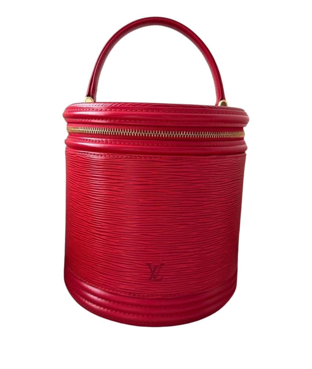 LOUIS VUITTON Красная кожаная сумка с короткими ручками, фото 1