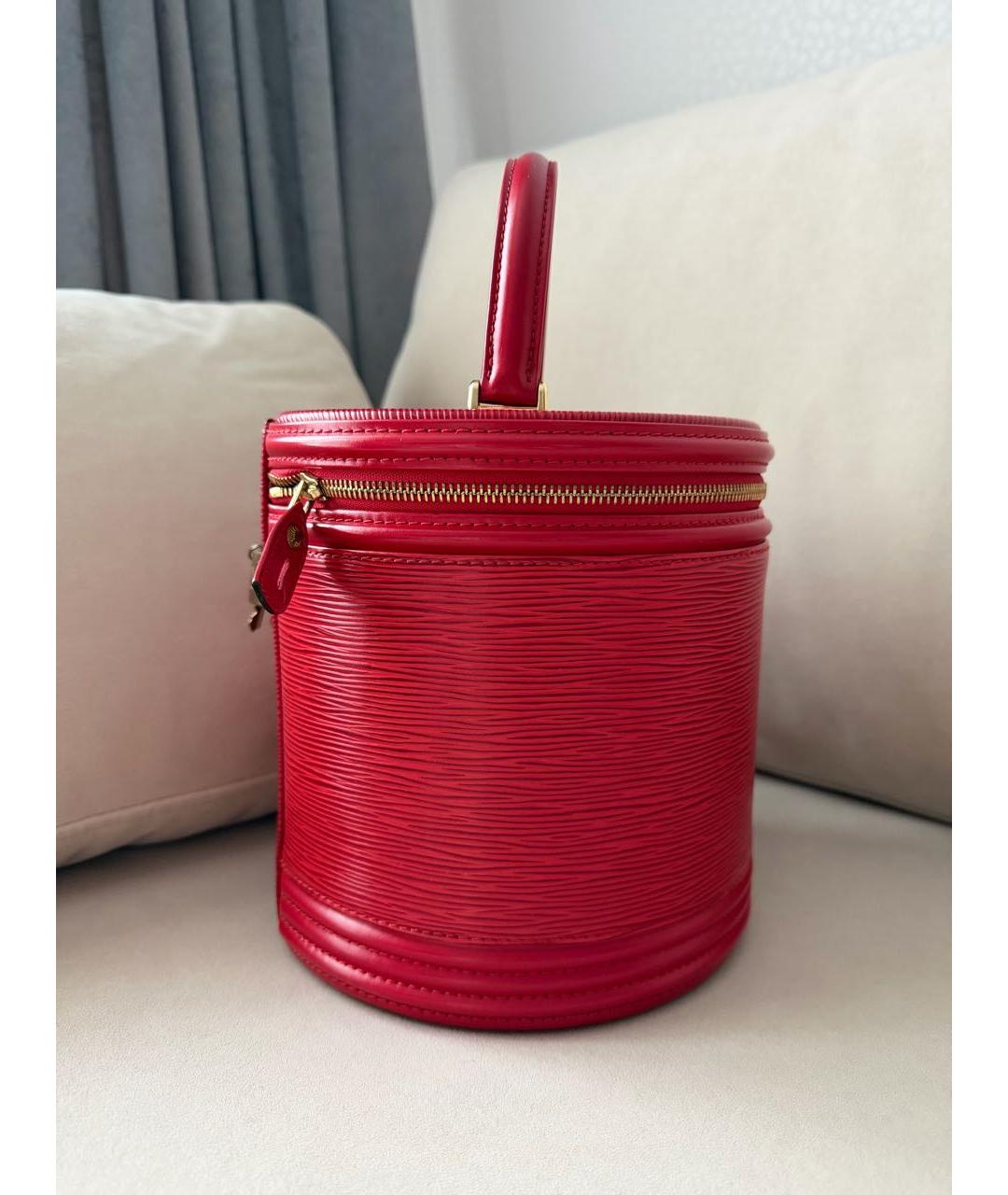 LOUIS VUITTON Красная кожаная сумка с короткими ручками, фото 2