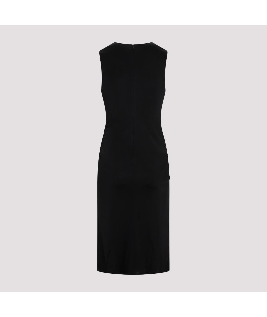 VERSACE Черное вискозное повседневное платье, фото 3