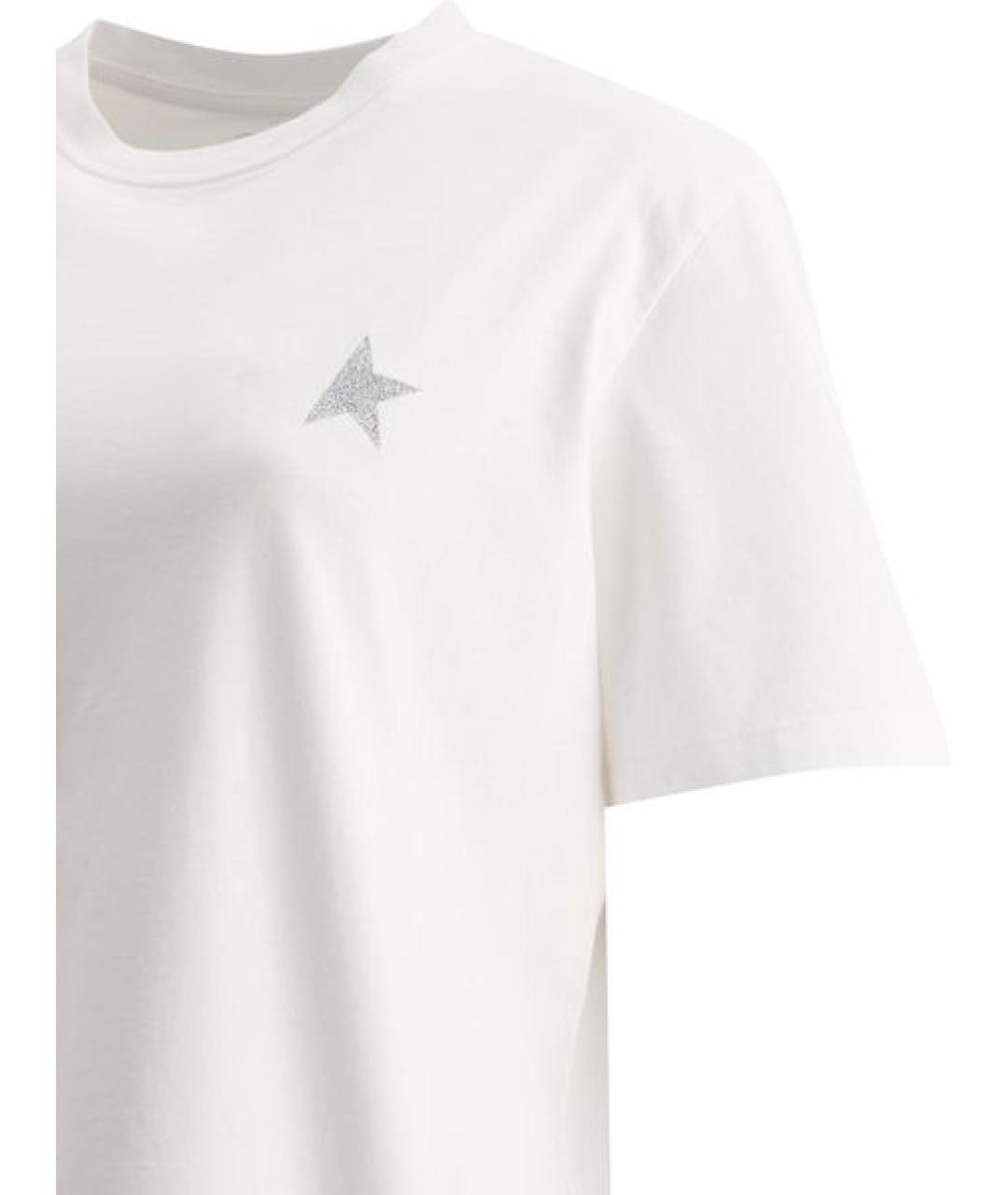 GOLDEN GOOSE DELUXE BRAND Белая хлопковая футболка, фото 3