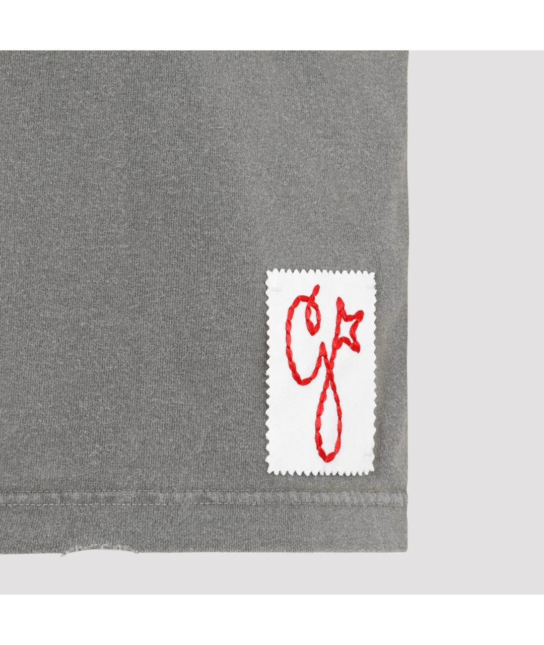 GOLDEN GOOSE DELUXE BRAND Серая хлопковая футболка, фото 4