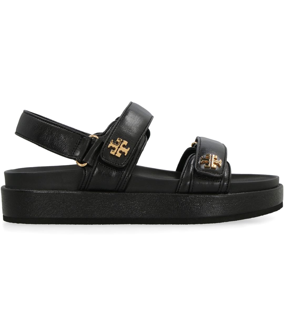 TORY BURCH Черные кожаные сандалии, фото 2
