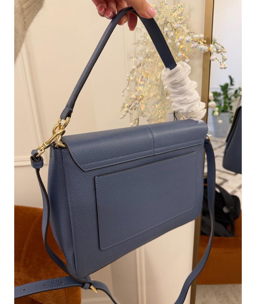 FURLA Синяя кожаная сумка через плечо, фото 2