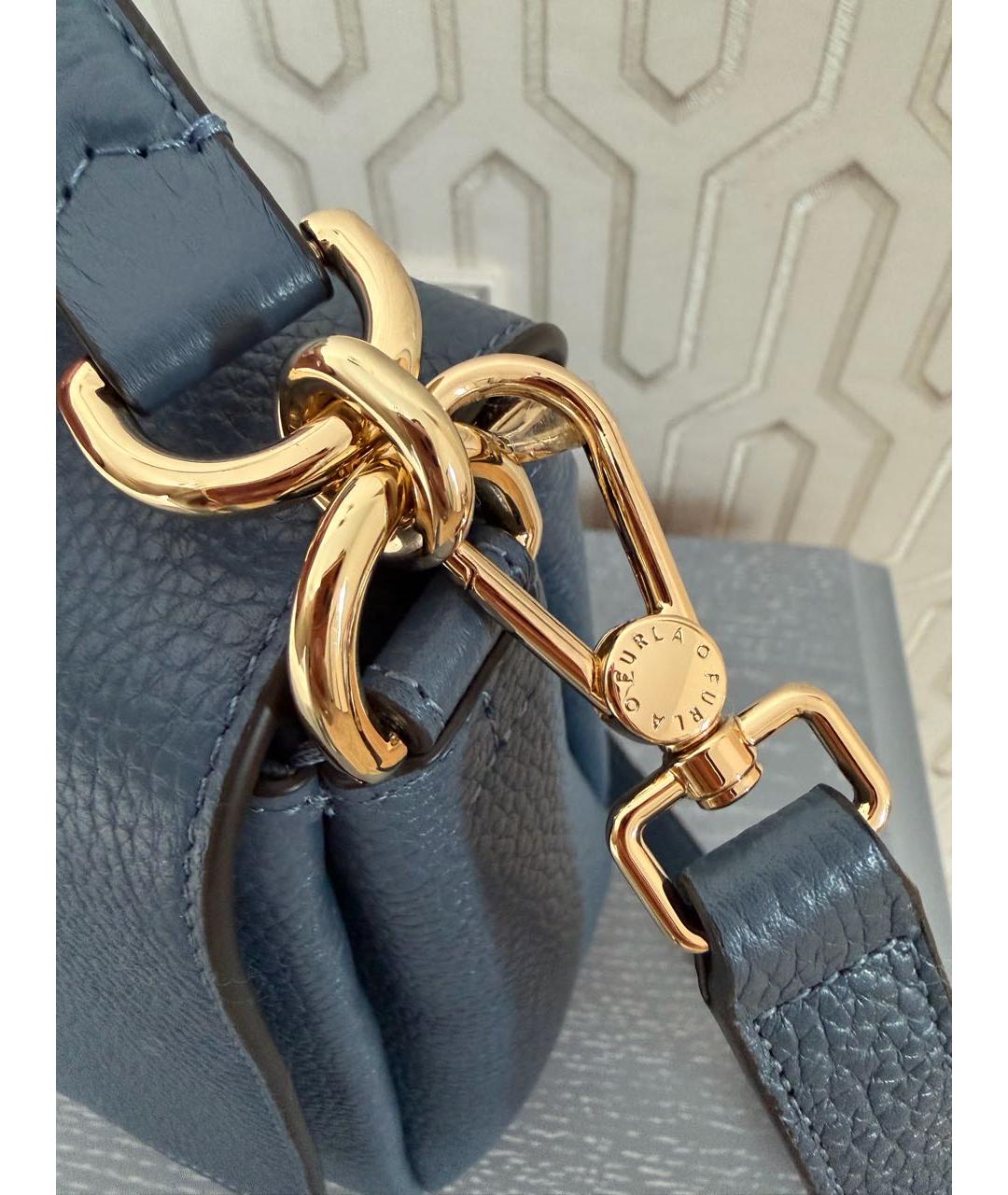 FURLA Синяя кожаная сумка через плечо, фото 7