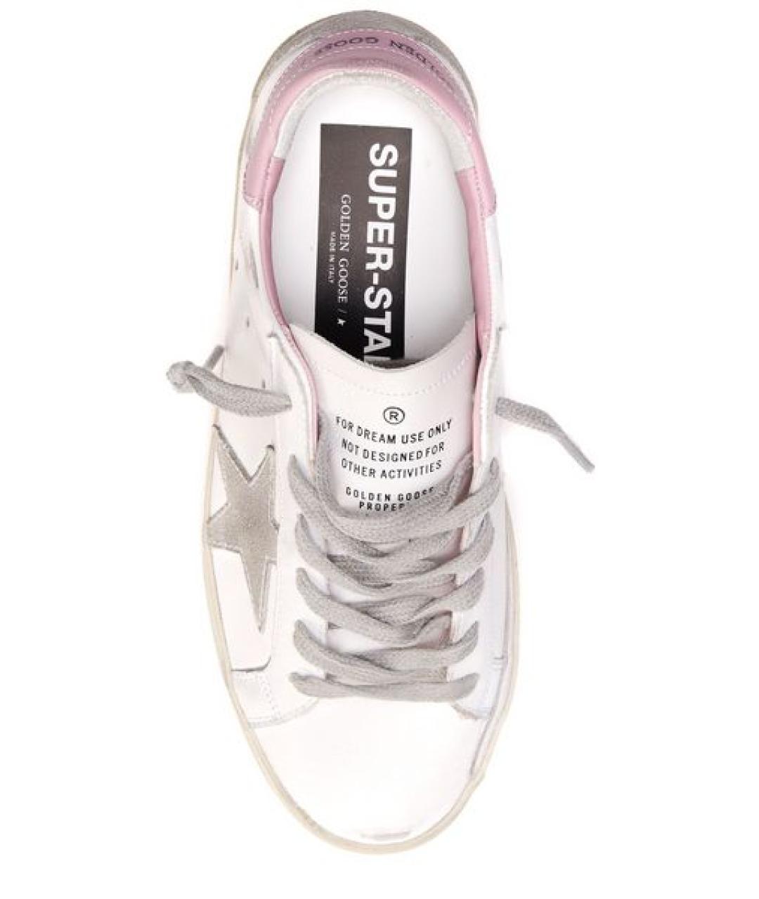 GOLDEN GOOSE DELUXE BRAND Белые кожаные кроссовки, фото 4