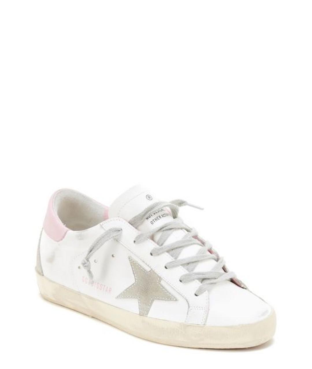 GOLDEN GOOSE DELUXE BRAND Белые кожаные кроссовки, фото 2