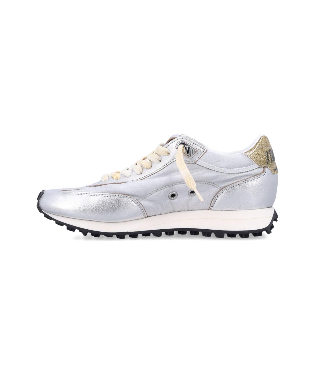 GOLDEN GOOSE DELUXE BRAND Серебряные синтетические кроссовки, фото 3