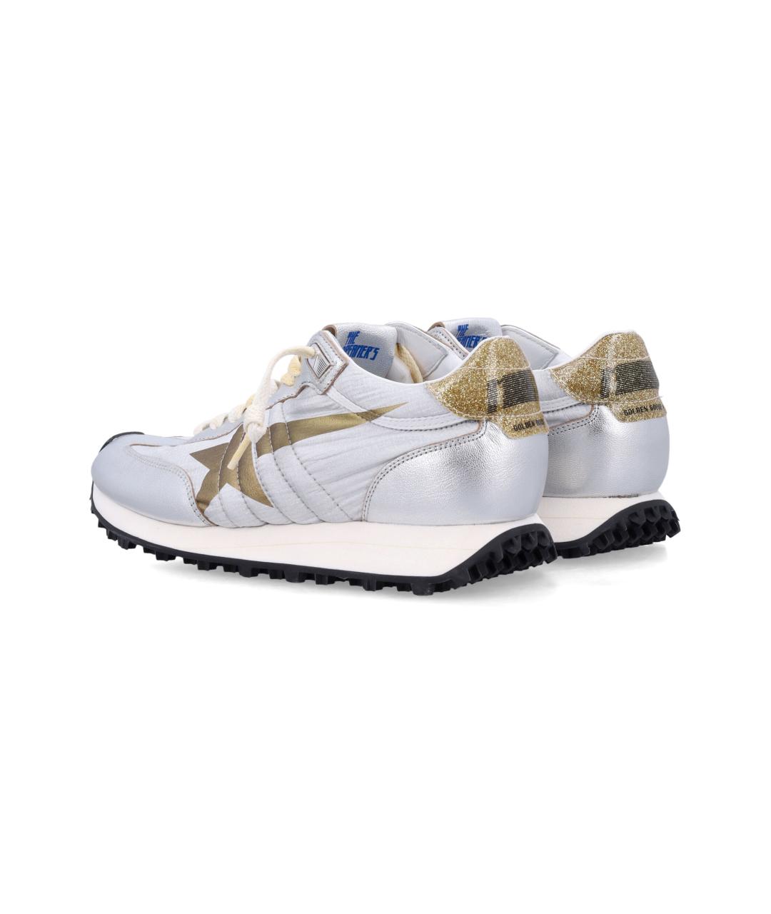 GOLDEN GOOSE DELUXE BRAND Серебряные синтетические кроссовки, фото 4