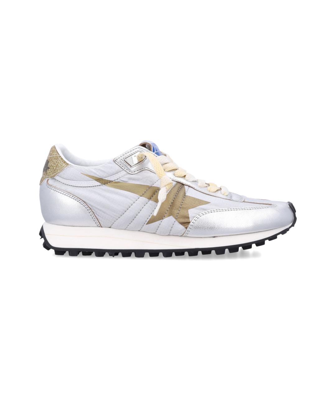 GOLDEN GOOSE DELUXE BRAND Серебряные синтетические кроссовки, фото 5